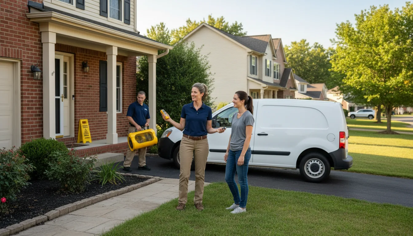 Water restoration image for Dehumidification And Cleanup Services in Fletcher, OK